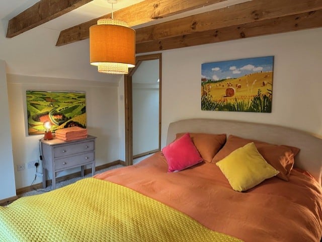 bedroom at the flint shed
