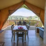 views from safari tent valleyside Escapes Devon