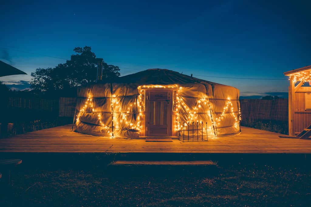 Eco Friendly Yurt With Hot Tub Reference: Glamping Norfolk At Glamp And Tipple In A Yurt