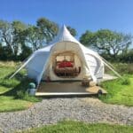 Cheglinch Farm Lotus Bell Tents near Ilfracombe in Devon