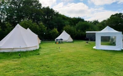 White Bell Tents at Wood View Farm Kent