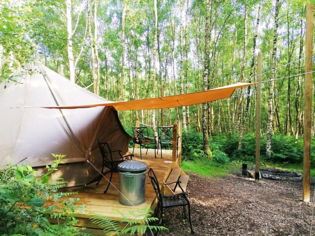 Glamping East Sussex at Beech Estate Campsite with Pegs and Pitches