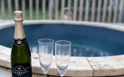 Hot tub at Lower Keats Glamping Devon