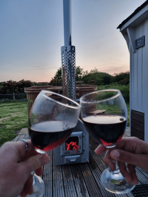 Wine at Coastal Cabins Hartland North Devon