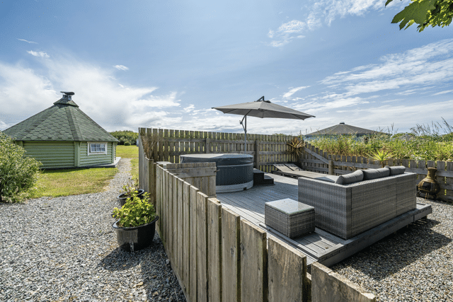 Deck at Coastal Cabins Hartland North Devon