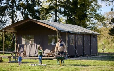 Safari Tent at Foxglove Feather Down Farm Berkshire