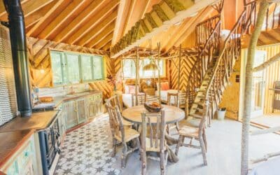Inside a Treehouse at West Lexham Glamping in Norfolk