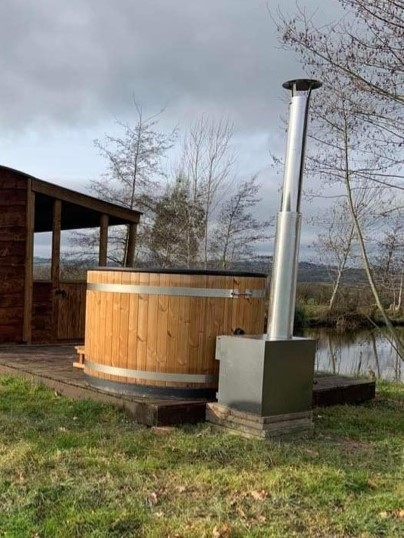 Hot tub at Lower Hill Campsite Shropshire
