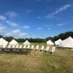 Exclusive use of 3 Bell Tents for groups of up to 12 people at Wood View Farm in Kent