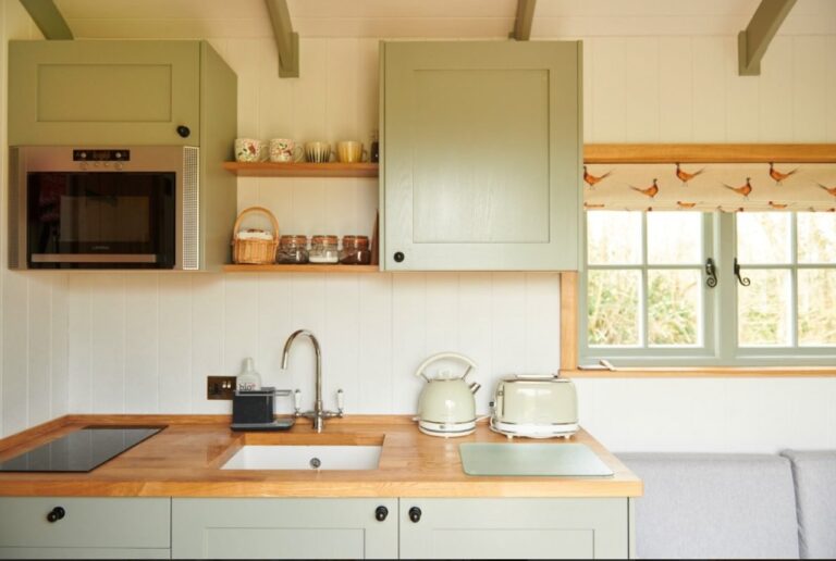 Inside Shepherds Hut in The South Downs at Foot of The Downs