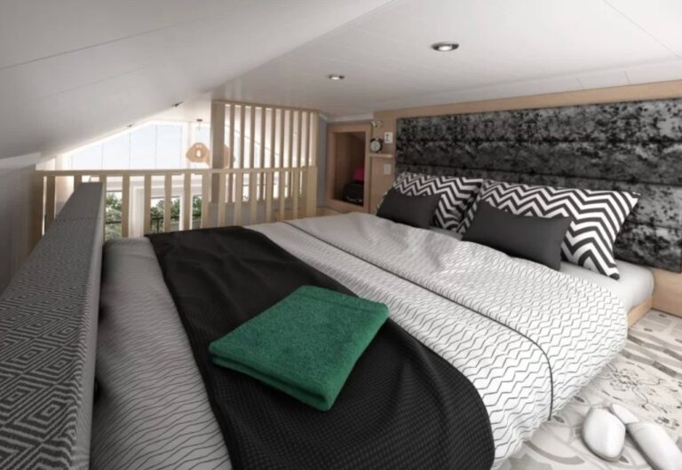 Bedroom in cabin at Skelwith Fold Park Ambleside
