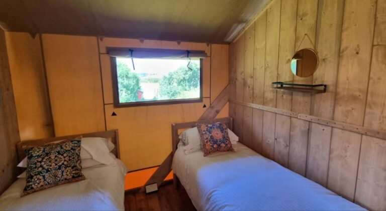 Twin rooms in a Safari Tent at Widemouth Bay Bude Cornwall