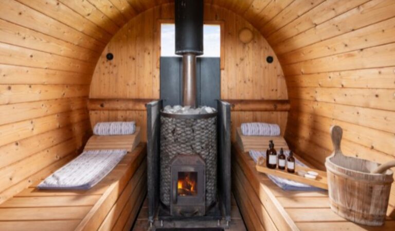 sauna at Hoe Grange Holidays Derbyshire