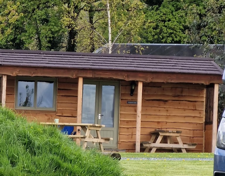 Cabin exterior at Meadow Falls Lancashire