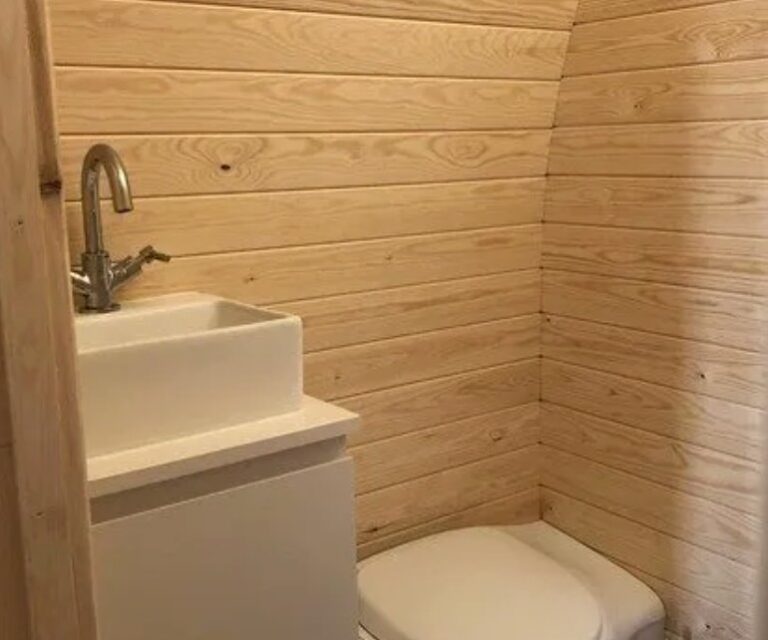 bathroom in a Glamping Pod at Stackstead Farm Glamping North Yorkshire