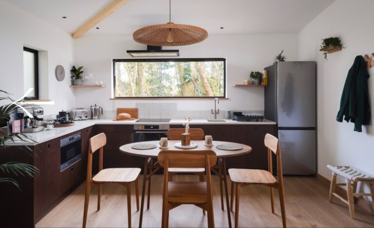 Dining area in Treehouse at Hinton Hideaways Somerset