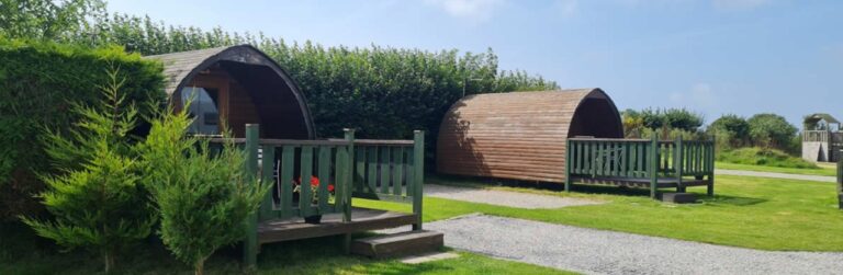 Glamping pods at Looe Country Park Cornwall