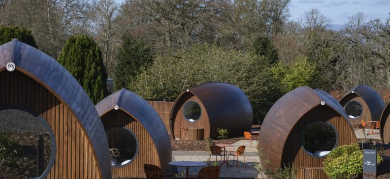One bed glamping pod camp at Murrayshall Estate Perthshire Scotland