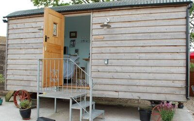 Shepherds hut at To Rest a While Glamping Somerset