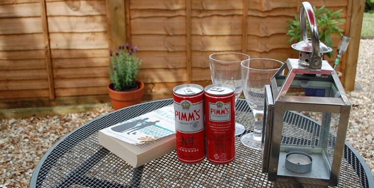 2 cans of Pimms at To Rest A While Glamping Somerset