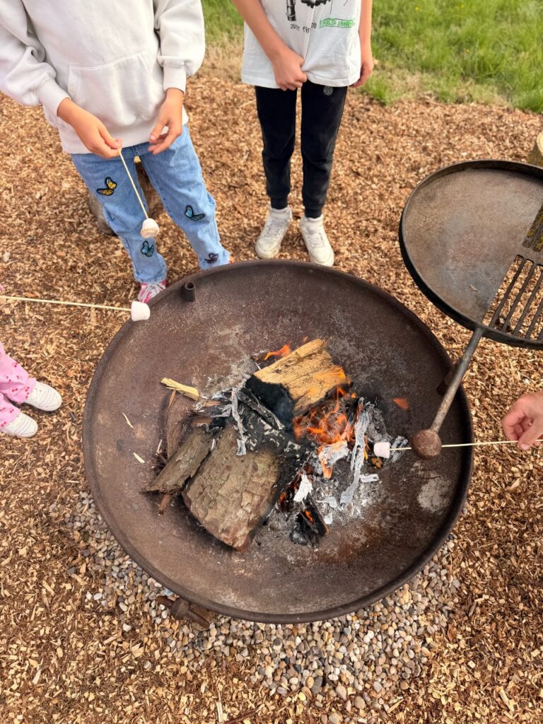Fire pit at Village Farm Hideaway Leicestershire
